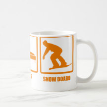 Eat Sleep Snow Board Mugs
