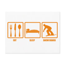 Eat Sleep Snow Board Postcard