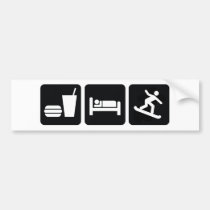 Eat Sleep Snowboard bumper stickers