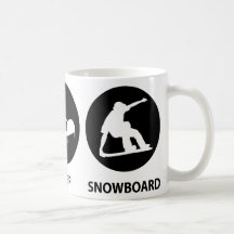 Eat Sleep Snowboard Mugs