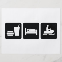 Eat Sleep Snowmobile Custom Flyer