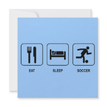 Eat Sleep Soccer Invitation