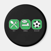 Eat Sleep Soccer Refrigerator Magnet