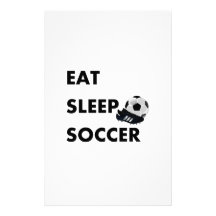 Eat Sleep Soccer Stationery Paper