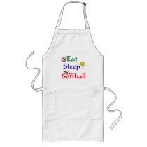 Eat Sleep Softball Aprons
