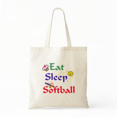 Eat Sleep Softball Tote Bag by softballgifts