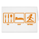 Eat Sleep Softball Card