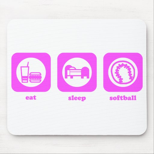 Eat. Sleep. Softball. Mousepad