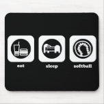 Eat. Sleep. Softball. Mousepad
