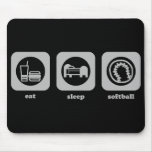 Eat. Sleep. Softball. Mousepad