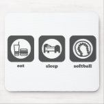 Eat. Sleep. Softball. Mousepad