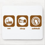 Eat. Sleep. Softball. Mousepad