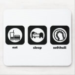 Eat. Sleep. Softball. Mousepad