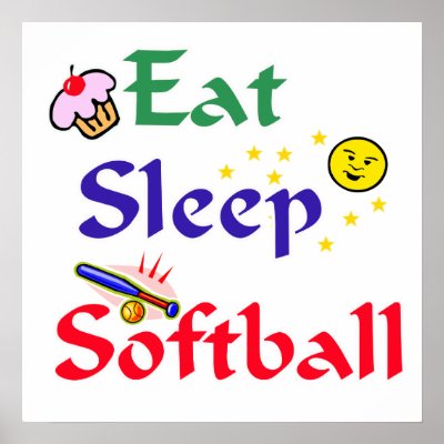Eat Sleep Softball by softballgifts