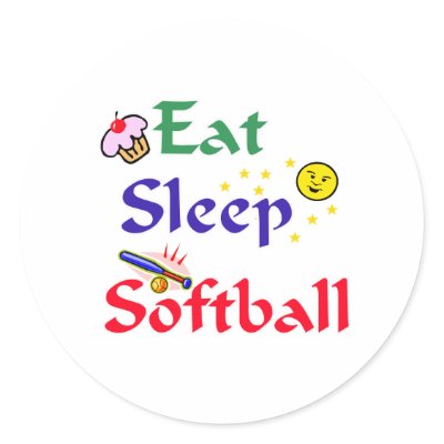 Eat Sleep Softball by softballgifts