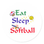 Eat Sleep Softball stickers