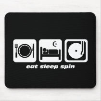 Eat sleep spin mousepad