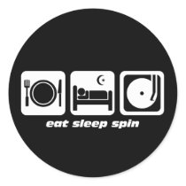 Eat sleep spin sticker