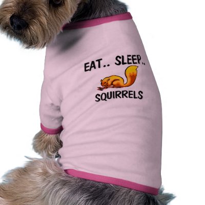Eat Sleep SQUIRRELS Dog Tee Shirt by AnimalShirts