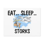 Eat Sleep STORKS Postcard