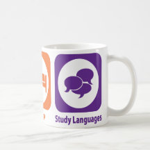 Eat Sleep Study Languages Mugs