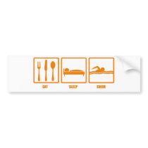 Eat Sleep Swim Bumper Stickers