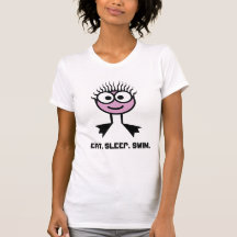 Eat.Sleep.Swim - Caractère rose de bain T-shirt