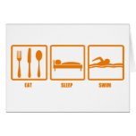 Eat Sleep Swim Greeting Card