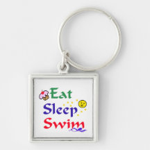 Eat Sleep Swim Keychain