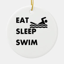Eat Sleep Swim Ornament