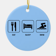 Eat Sleep Swim Ornament