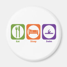 Eat Sleep Swim Refrigerator Magnets