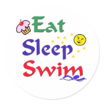 Eat Sleep Swim Stickers