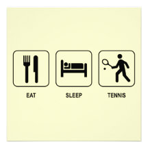 Eat Sleep Tennis Invitation