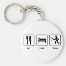 Eat Sleep Tennis Keychain