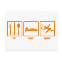 Eat Sleep Tennis Postcard