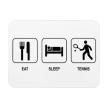 Eat Sleep Tennis Rectangle Magnets