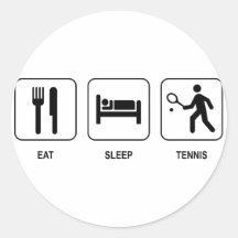 Eat Sleep Tennis Sticker