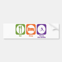 Eat Sleep Throw the Javelin Bumper Stickers