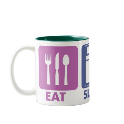 EAT SLEEP TRAVEL LIFESTYLE COFFEE MUG by Sofia_Youshi