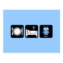 eat sleep tweet post cards