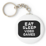 Eat Sleep Video Games Key Chain