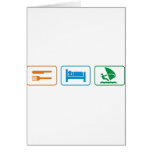 eat sleep windsurf greeting card