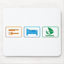 eat sleep windsurf mousepads
