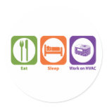 Eat Sleep Work on HVAC Sticker