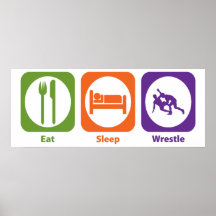 Eat Sleep Wrestle Print