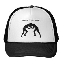 Eat Sleep Wrestle Repeat Trucker Hats