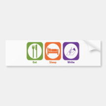 Eat Sleep Write Bumper Sticker