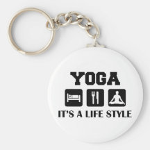 Eat Sleep Yoga Key Chain