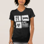 Eat Sleep Zombies - White T Shirts